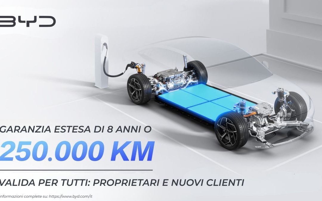 BYD estende la garanzia della Blade Battery a 8 anni o 250.000 km