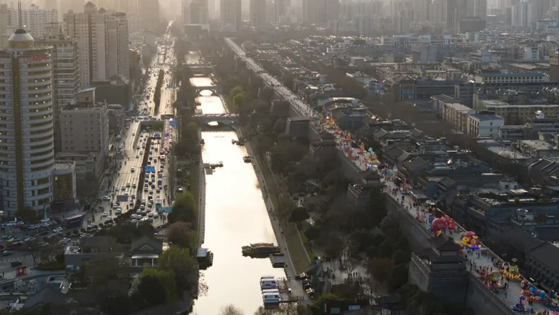 Cina: Xi’an, completamente ricollegato antico fossato dopo oltre 70 anni
