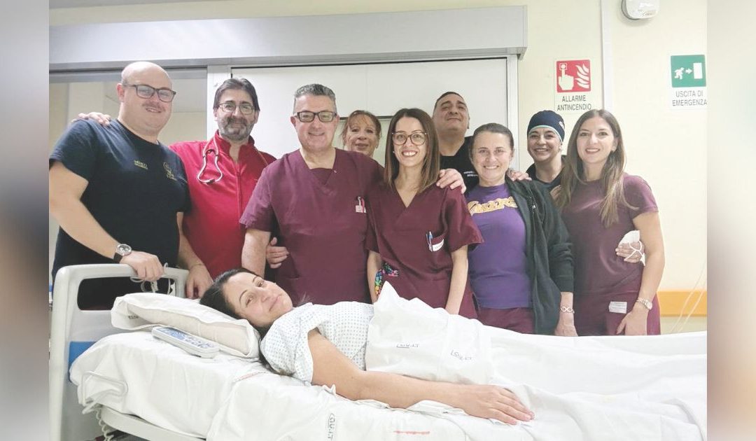 La foto per la prima nascita dell’anno, quella di Alessandro, avvenuta a Lagonegro