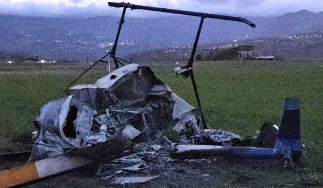 Benevento, precipita elicottero ultraleggero: un morto e un ferito