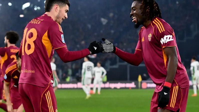 Koné e Soulé, la Roma vince ancora: Sassuolo sconfitto 2-0 nel finale