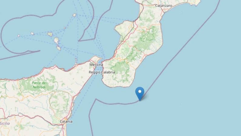 Forte scossa di terremoto al largo della Costa ionica della Calabria