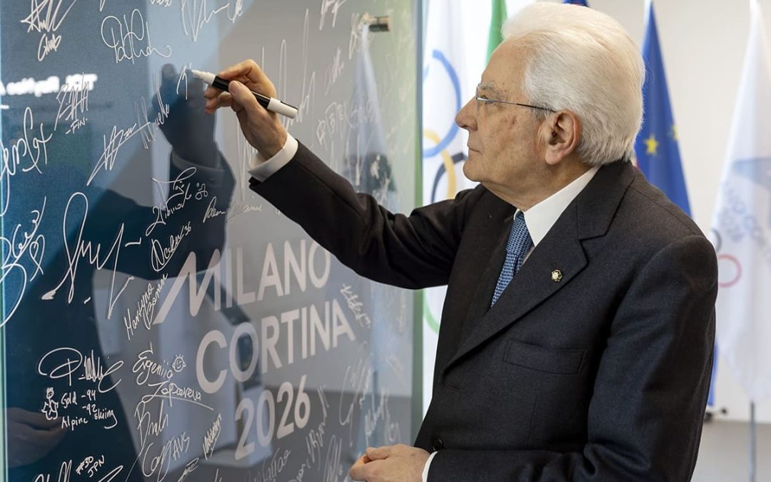 Mattarella visita azzurri al villaggio olimpico “Esserci già un successo”