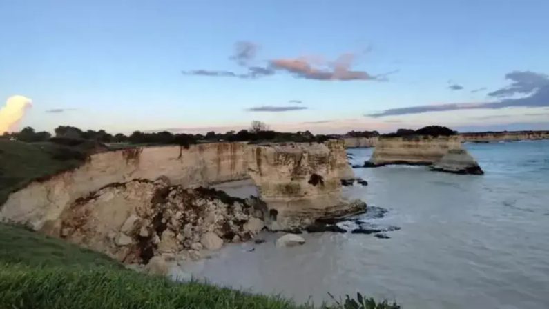 Nella notte di San Valentino il maltempo abbatte l’Arco dell’amore di Melendugno