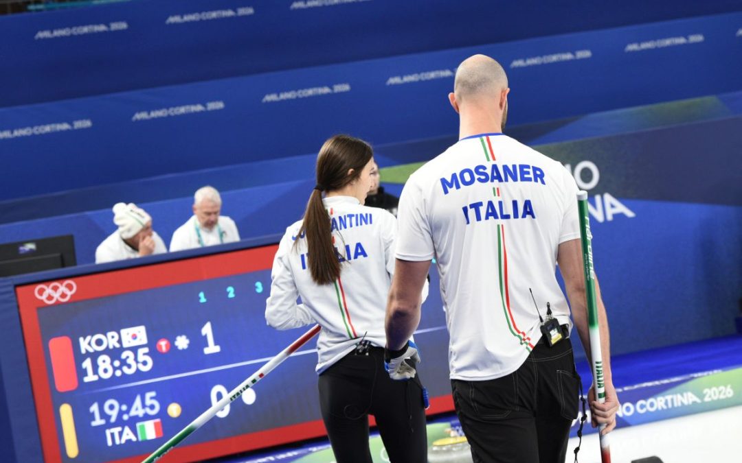 Curling, una vittoria e una sconfitta nel doppio misto per Constantini e Mosaner nella prima giornata