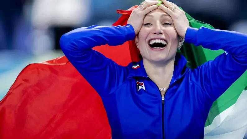 Pattinaggio di velocità, strepitosa Lollobrigida: è medaglia d’oro anche nei 5000 metri