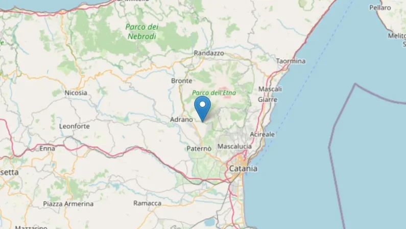 Scossa di terremoto di magnitudo 4.5 nel Catanese