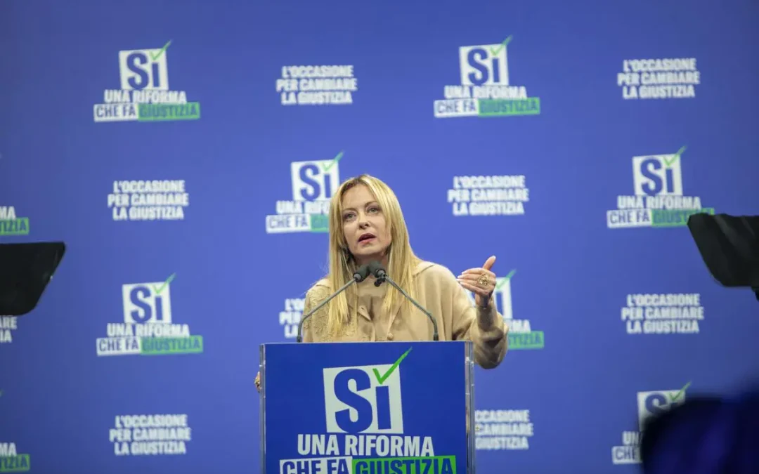 Referendum, Meloni “Con la separazione delle carriere avviciniamo Italia a Ue”