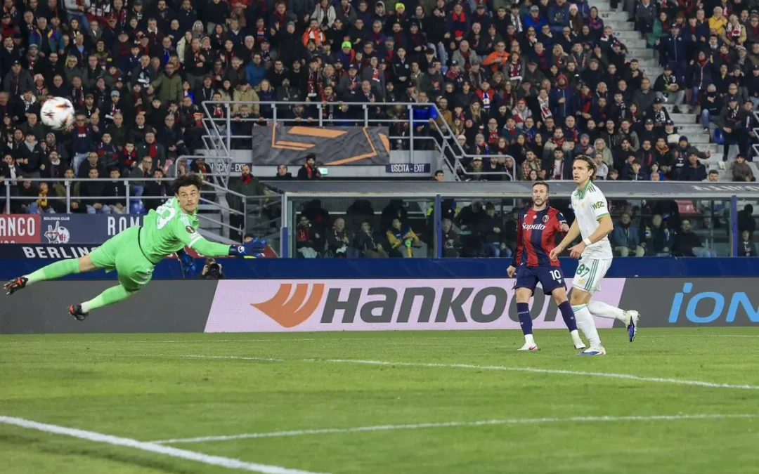 Pellegrini risponde a Bernardeschi, Bologna-Roma 1-1