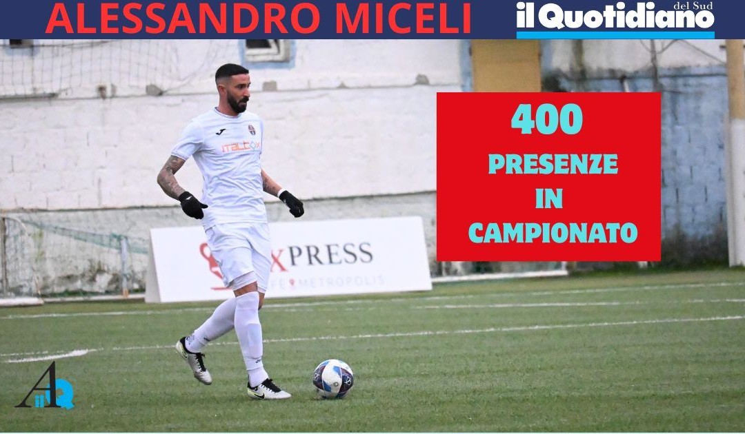 Il difensore Alessandro Miceli tocca quota 400 presenze in campionato fra i Dilettanti