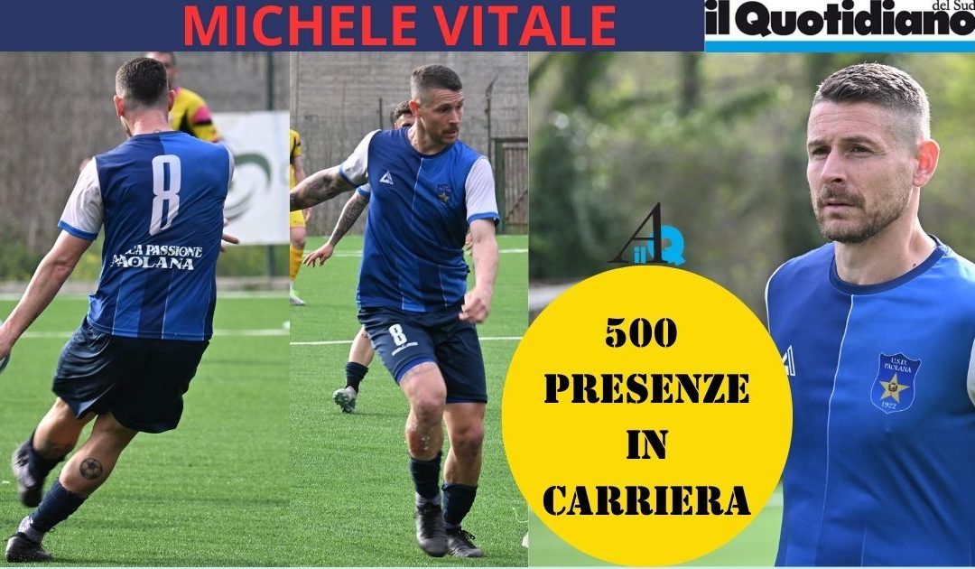 Il centrocampista Michele Vitale arriva a quota 500 gare in carriera