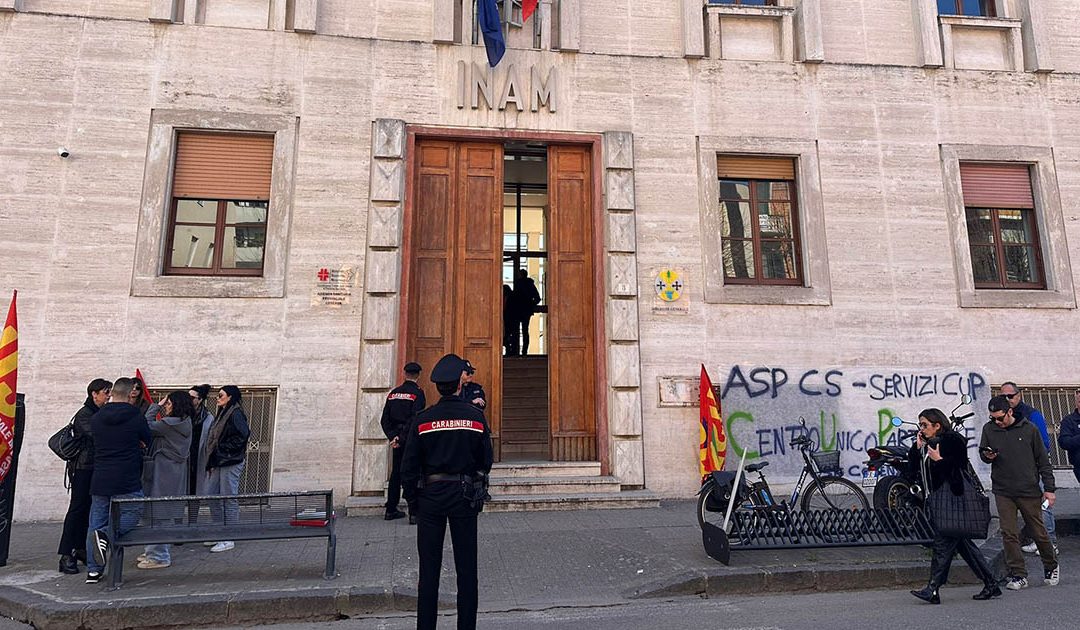 Un momento della protesta