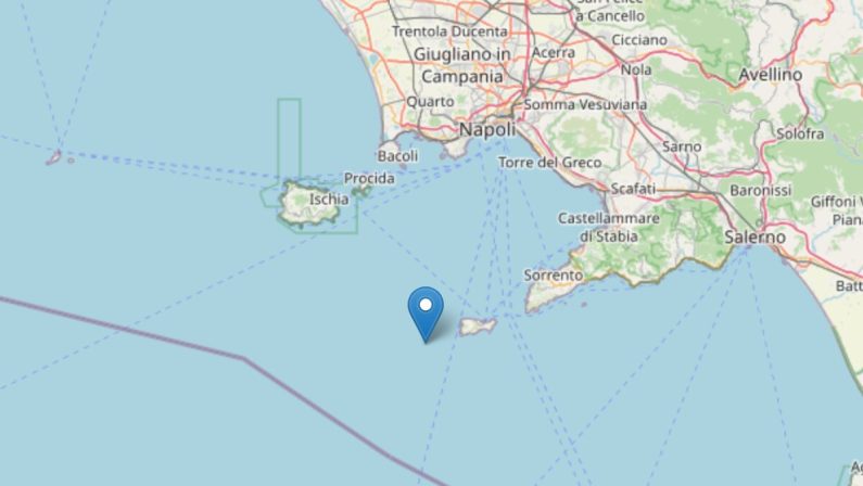 Scossa di terremoto di magnitudo 5.9 al largo di Capri, nessun danno
