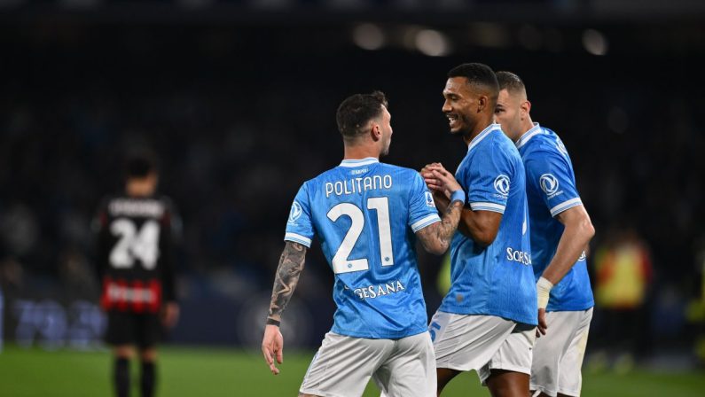 Napoli-Milan 1-0, sorpasso azzurro: decide Politano nel finale