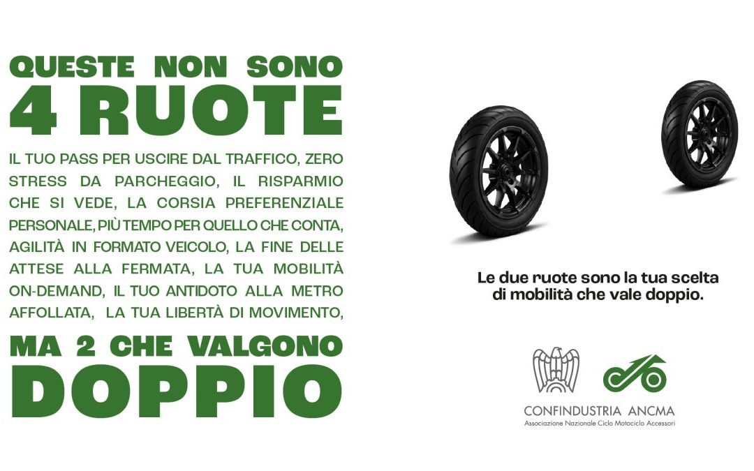 ANCMA lancia la campagna “Due ruote che valgono il doppio”