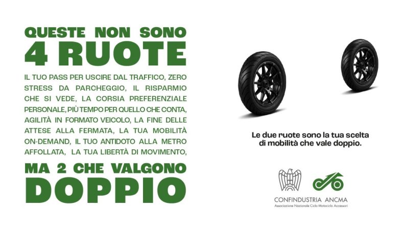 ANCMA lancia la campagna “Due ruote che valgono il doppio”