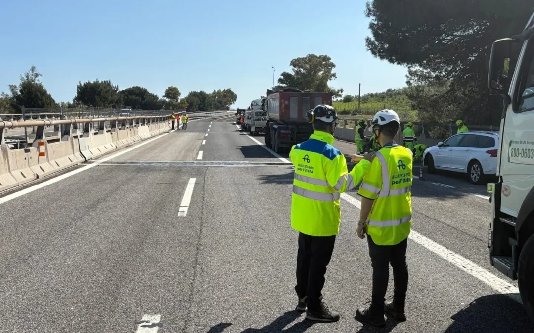 Frana Petacciato, Autostrade per l’Italia riapre il tratto tra Vasto sud e Poggio Imperiale