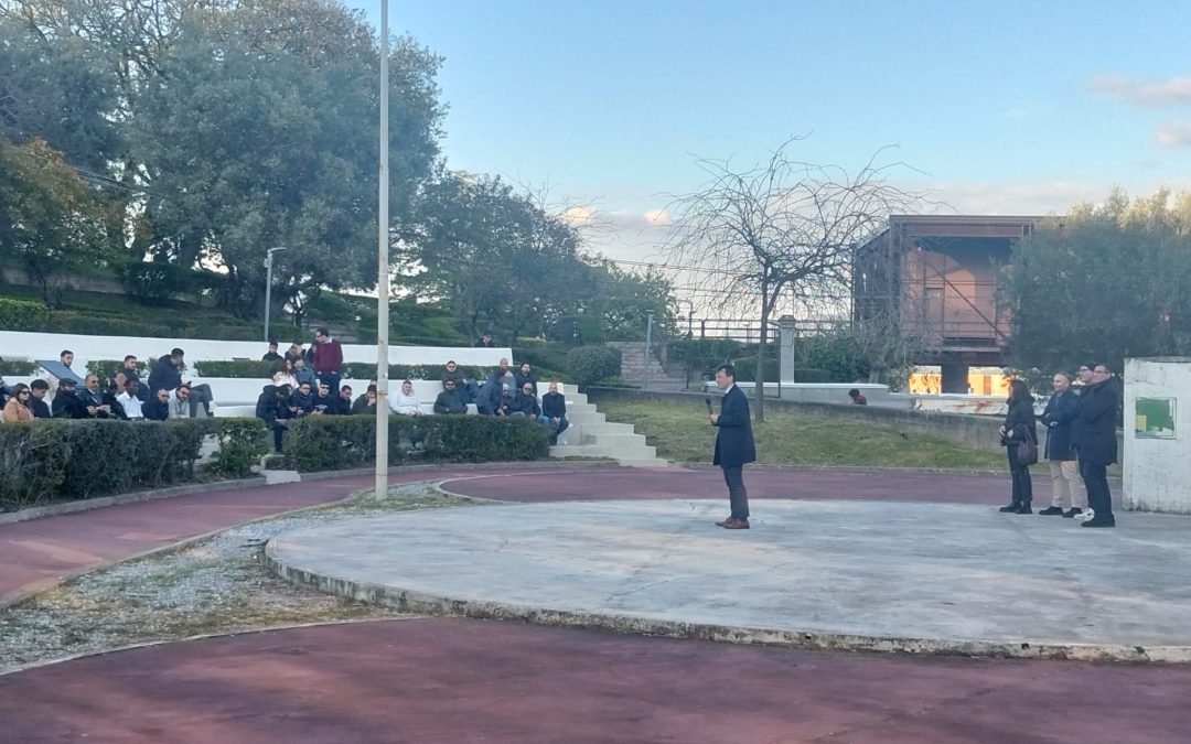 Il rettore durante l'assemblea (foto di Costantino F. Colosimo)