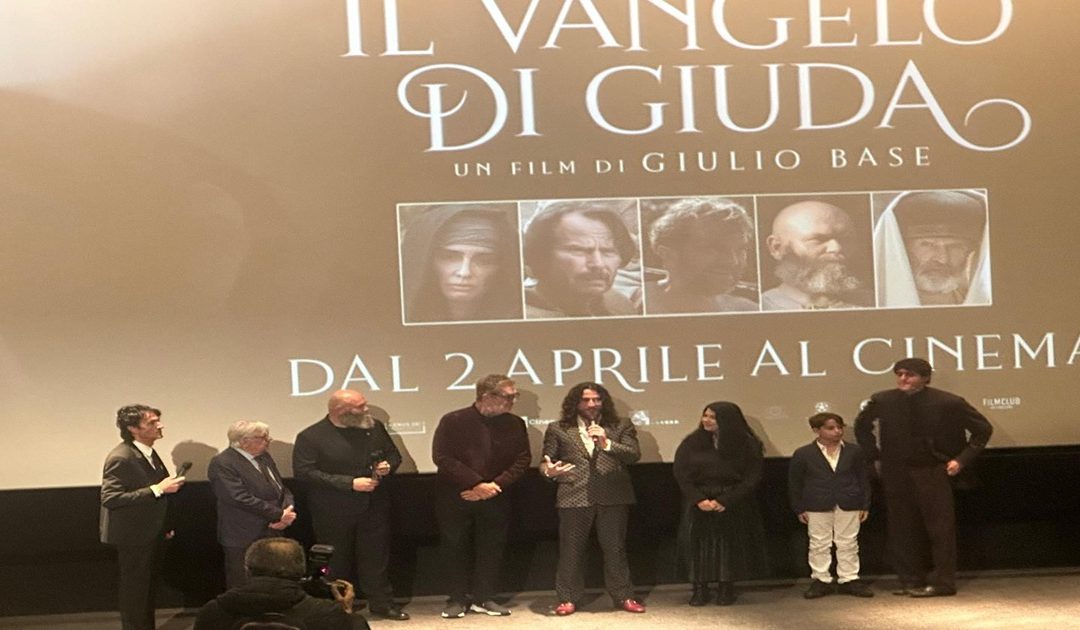 La presentazione del film Il Vangelo di Giuda con Samuele Crocco (il secondo da destra)