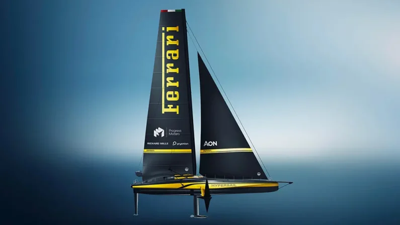 Ferrari Hypersail svela la livrea del monoscafo volante alla Design Week