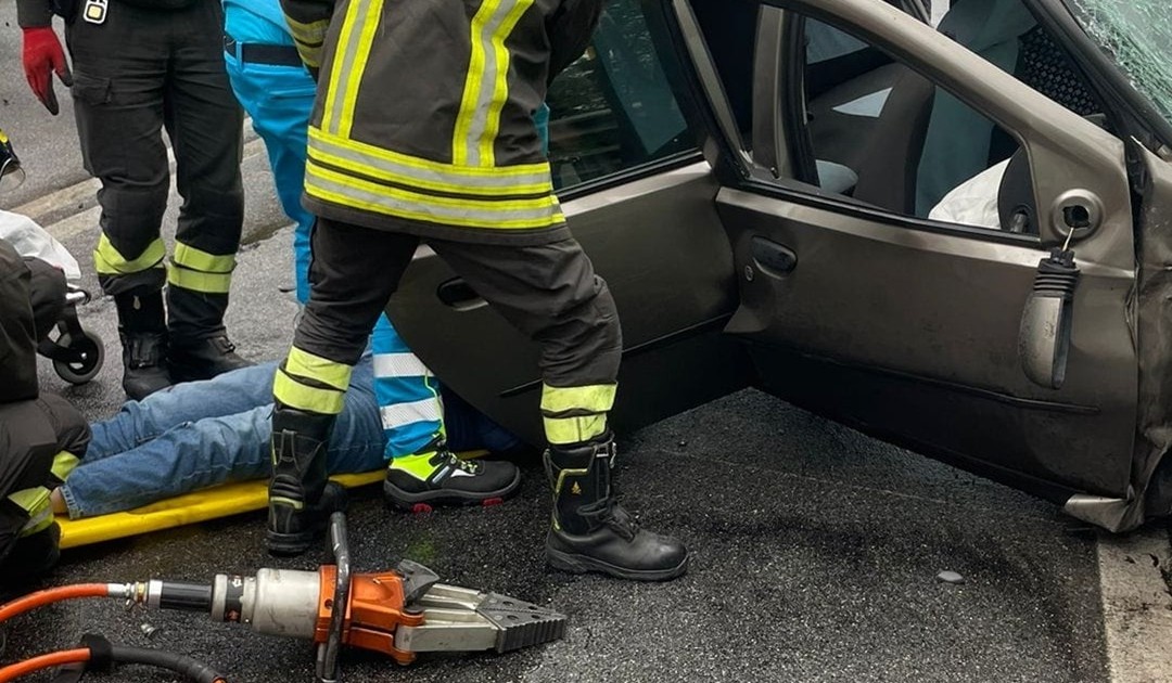 L'incidente stradale sulla Ss 107