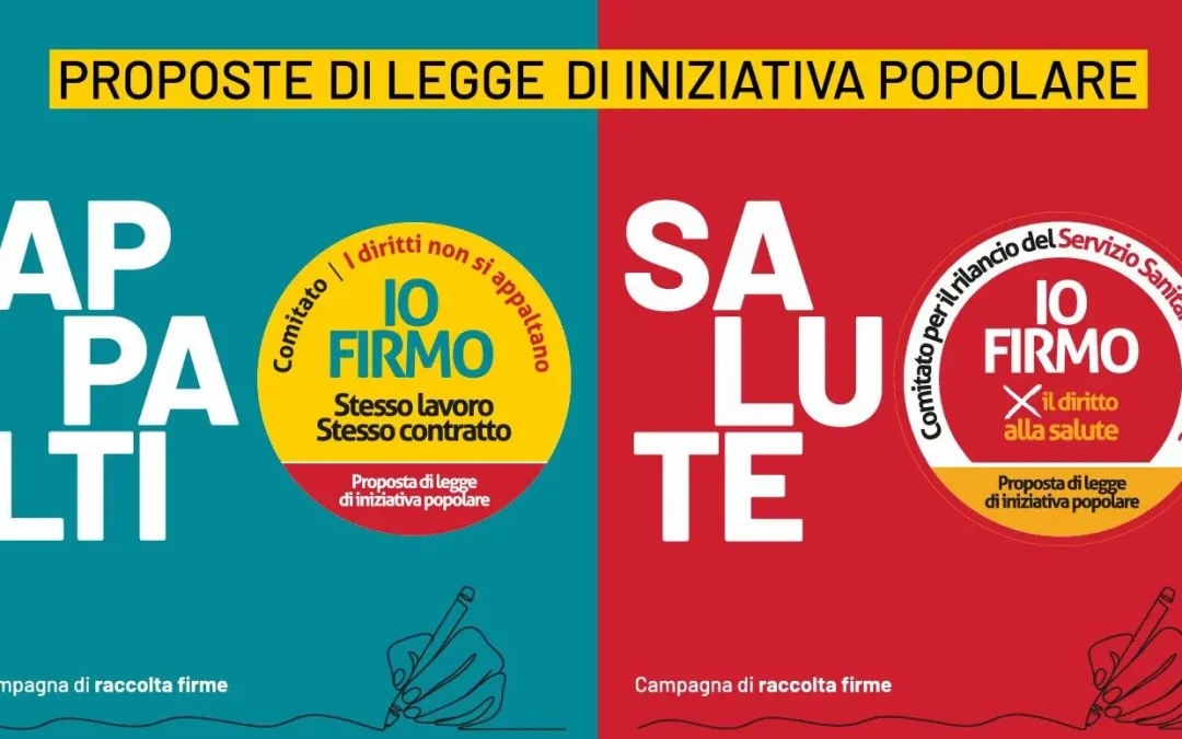 Sanità e appalti, la Cgil chiede una firma per il cambiamento