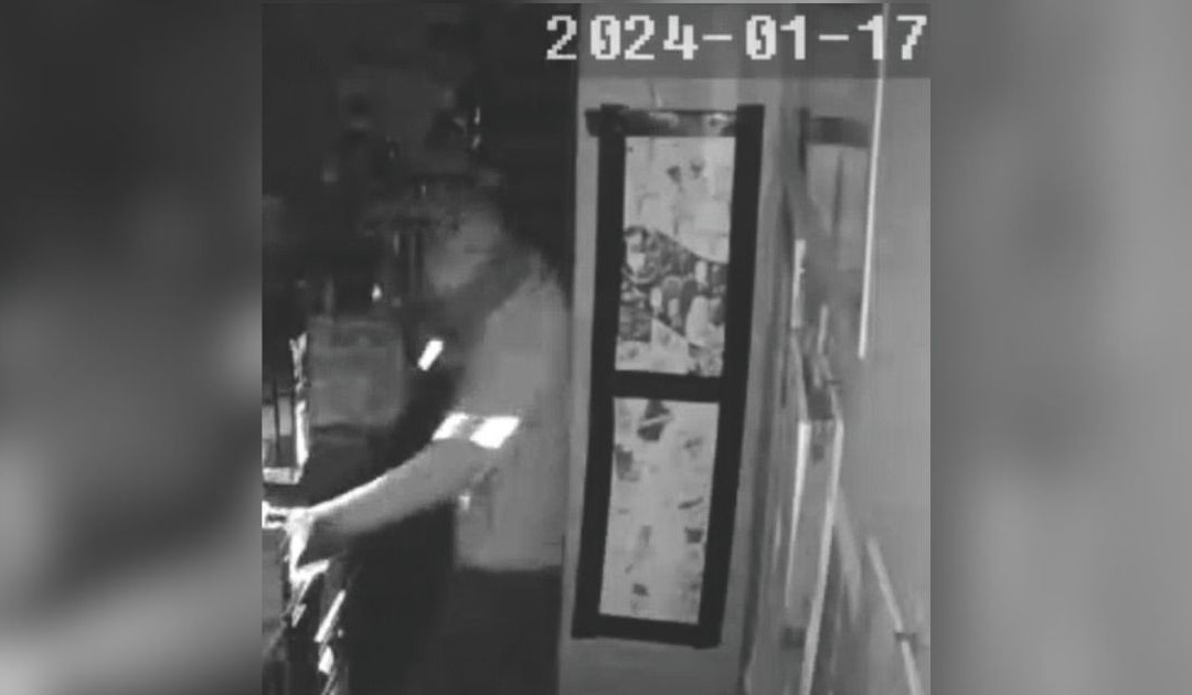 Immagine catturata da una videocamera di sorveglianza