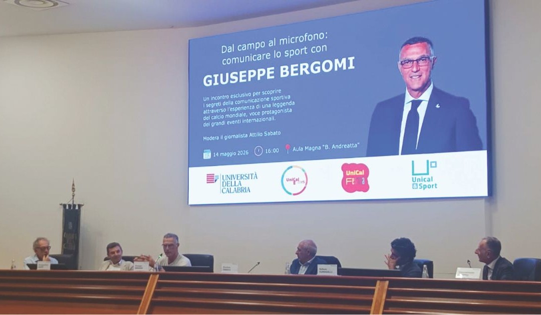 Beppe Bergomi nell’aula magna dell’Unical