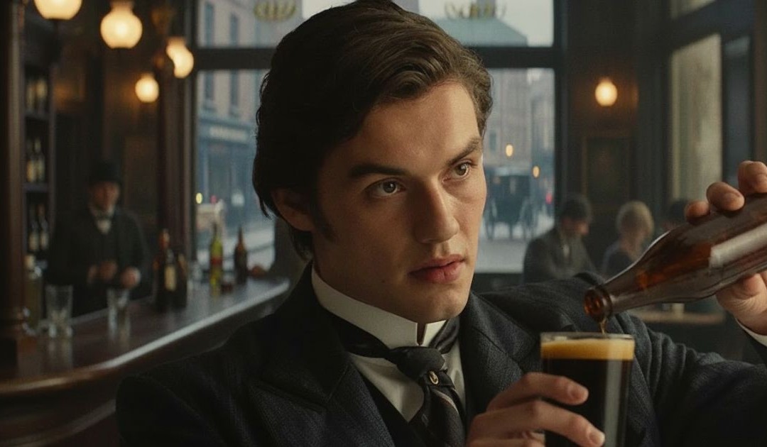 Louis Partridge nei panni di Edward Guinness in "House of Guinness"