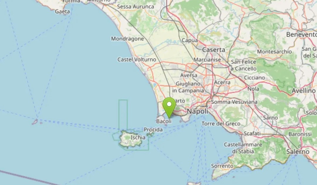 L'area colpita dal sisma