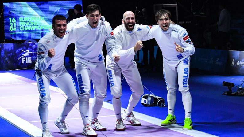 Italia campione d’Europa nella spada maschile, bronzo per le sciabolatrici