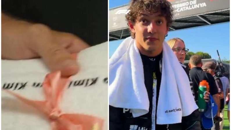 Formula 1, regalo speciale per Antonelli: un asciugamano firmato… Kim Kardashian