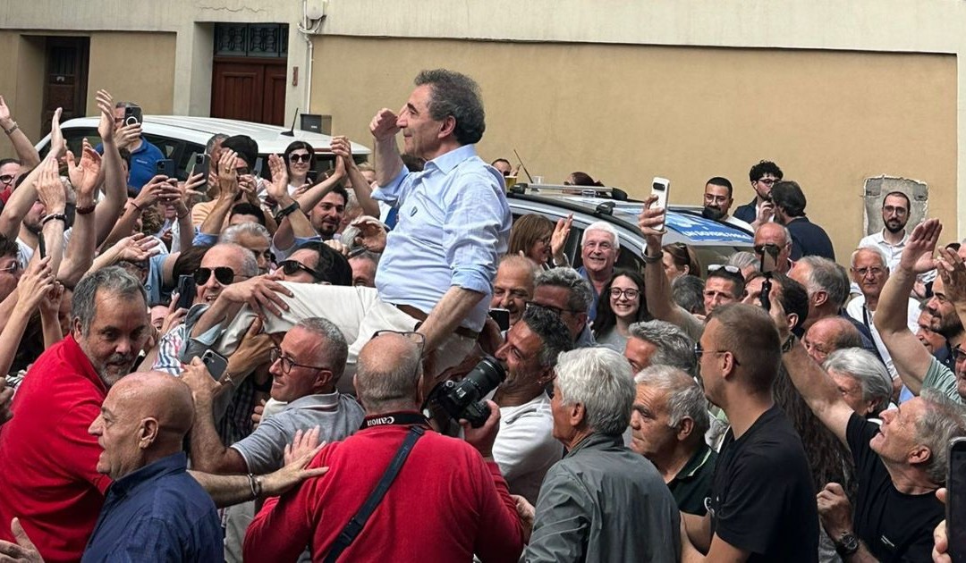 Antonio Barile festeggia la vittoria
