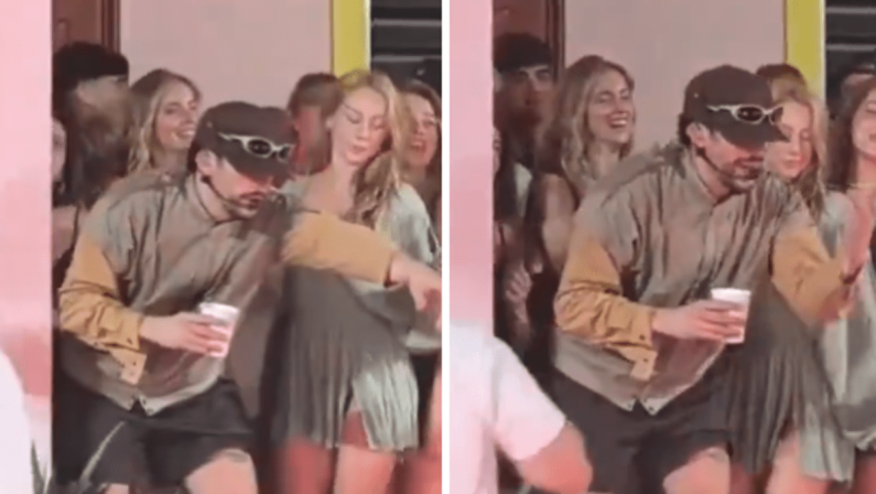 Chiara Ferragni al concerto di Bad Bunny a Madrid ma… sul palco – il video