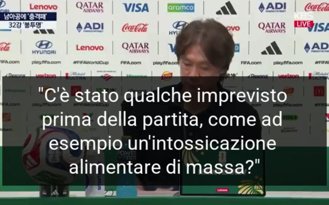 Corea del Sud fa flop, la domanda al ct: “Vi hanno avvelenato?”
