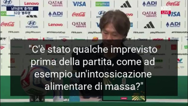 Corea del Sud fa flop, la domanda al ct: “Vi hanno avvelenato?”
