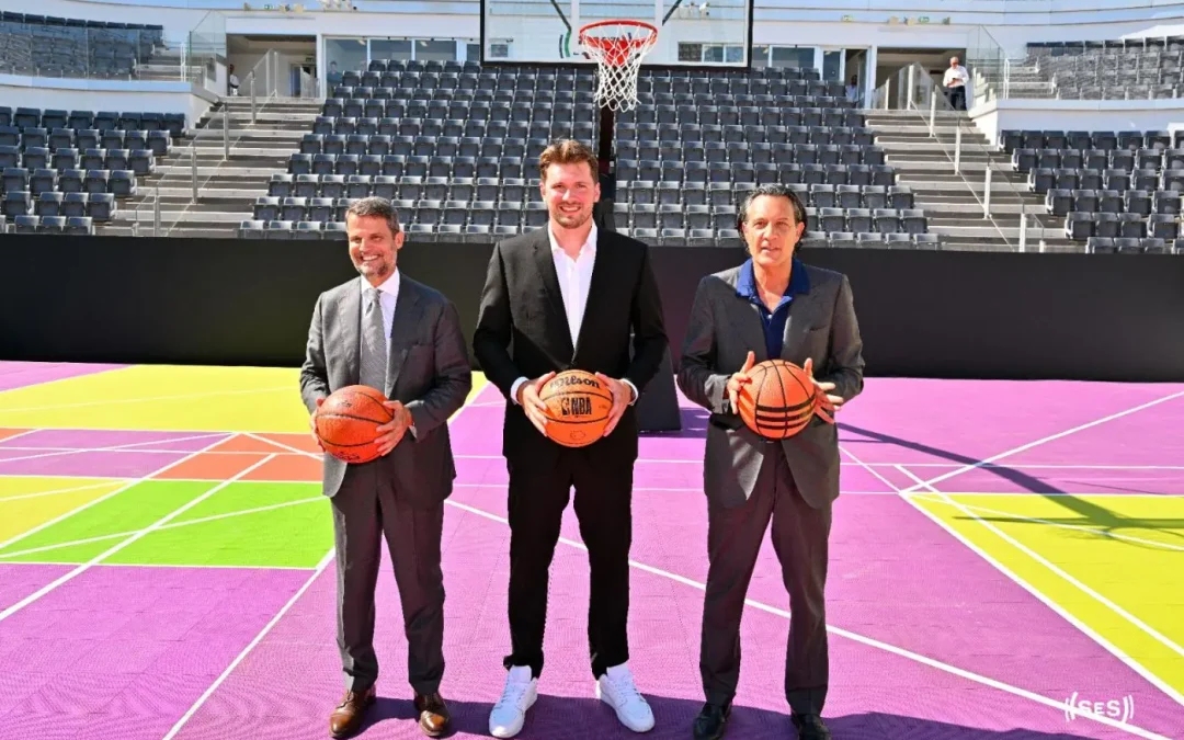 Il Foro Italico si trasforma in arena di basket e Luka Doncic va a canestro