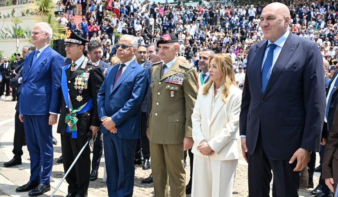 Un momento della cerimonia