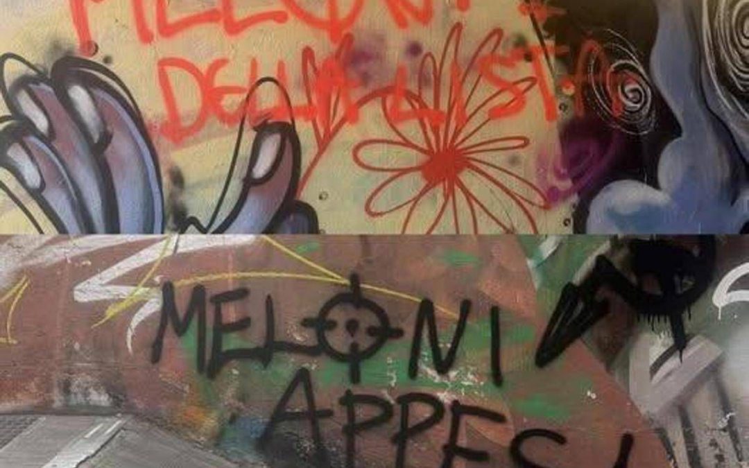 A Firenze scritte choc con minacce a Meloni: “Sei la prima della lista”. Digos avvia accertamenti