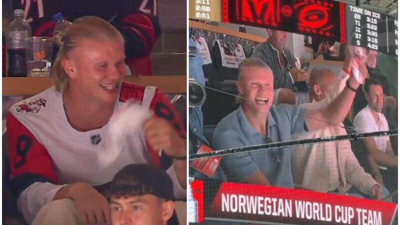 Haaland, altro che Mondiali: va a vedere l’hockey