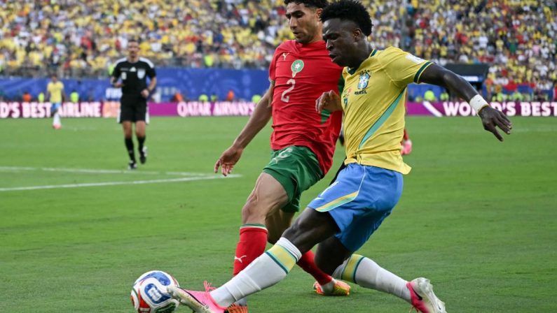 Brasile-Marocco, fallo Hakimi era da espulsione? Protesta Ancelotti