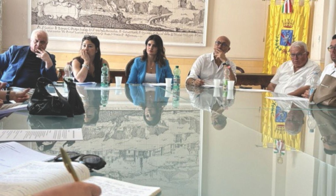 Picerno, Conte, Vaccaro e Fierro durante l’incontro