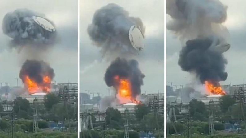 Ucraina, super attacco a raffineria russa: piove petrolio dopo il raid. Zelensky: “Se Kiev brucia, brucerà anche Mosca”﻿