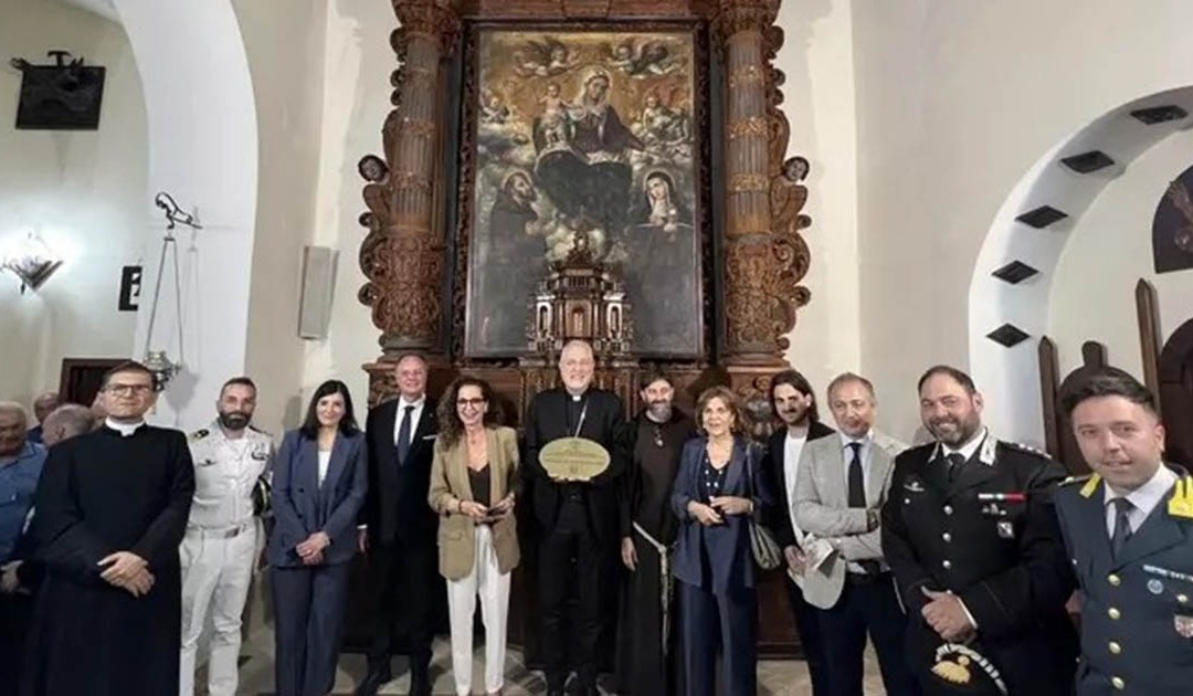 L'inaugurazione dell'opera dopo gli interventi di restauro