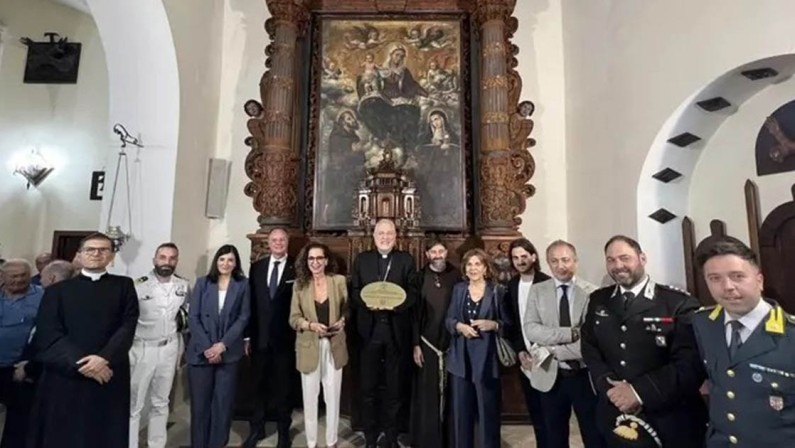 La Pala d’Altare del convento di Rombiolo torna a splendere