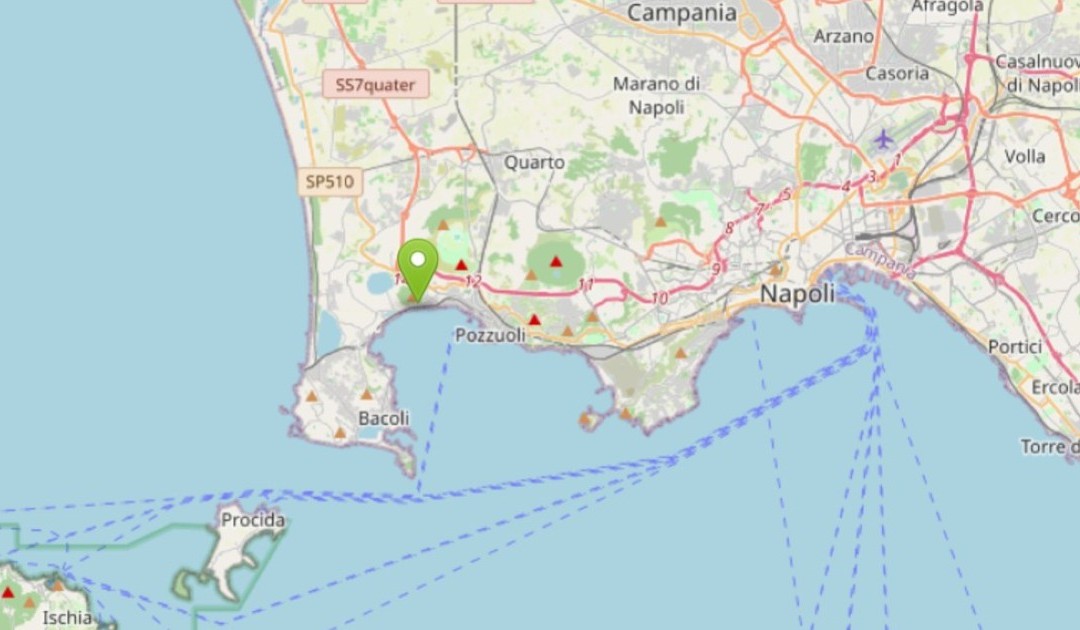 L'area interessata dal sisma