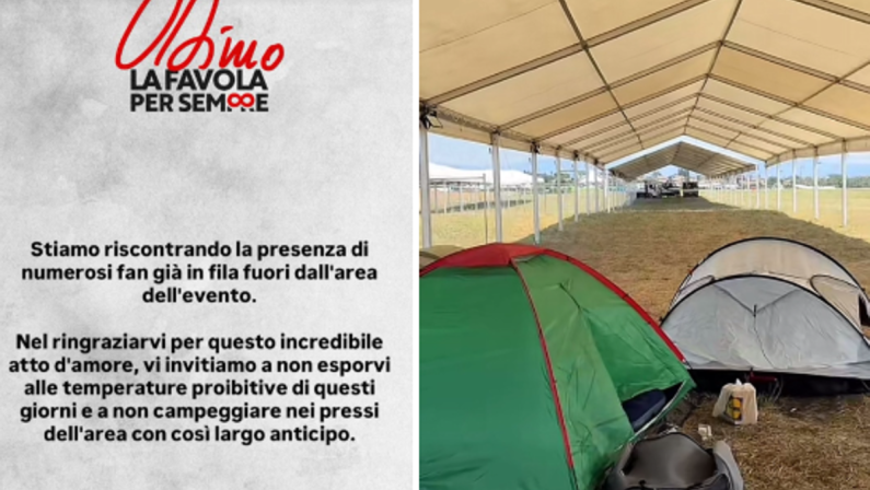 Ultimo, fan già in fila (in tenda) per il concerto del 4 luglio a Tor Vergata