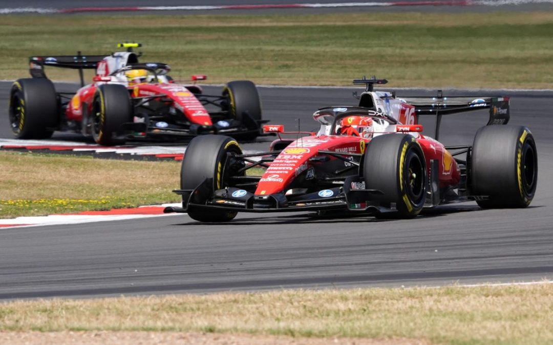 Le Ferrari di Leclerc e Hamilton