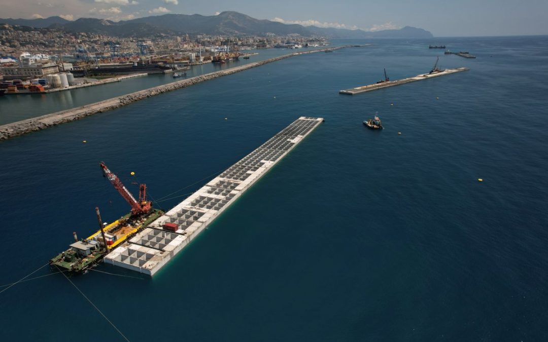 Posato il 26^ cassone della Diga Foranea di Genova