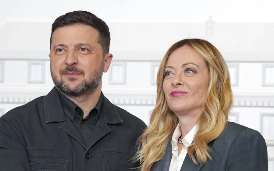 Ucraina, Meloni incontra Zelensky “Impegno al fianco di Kiev per una pace giusta”